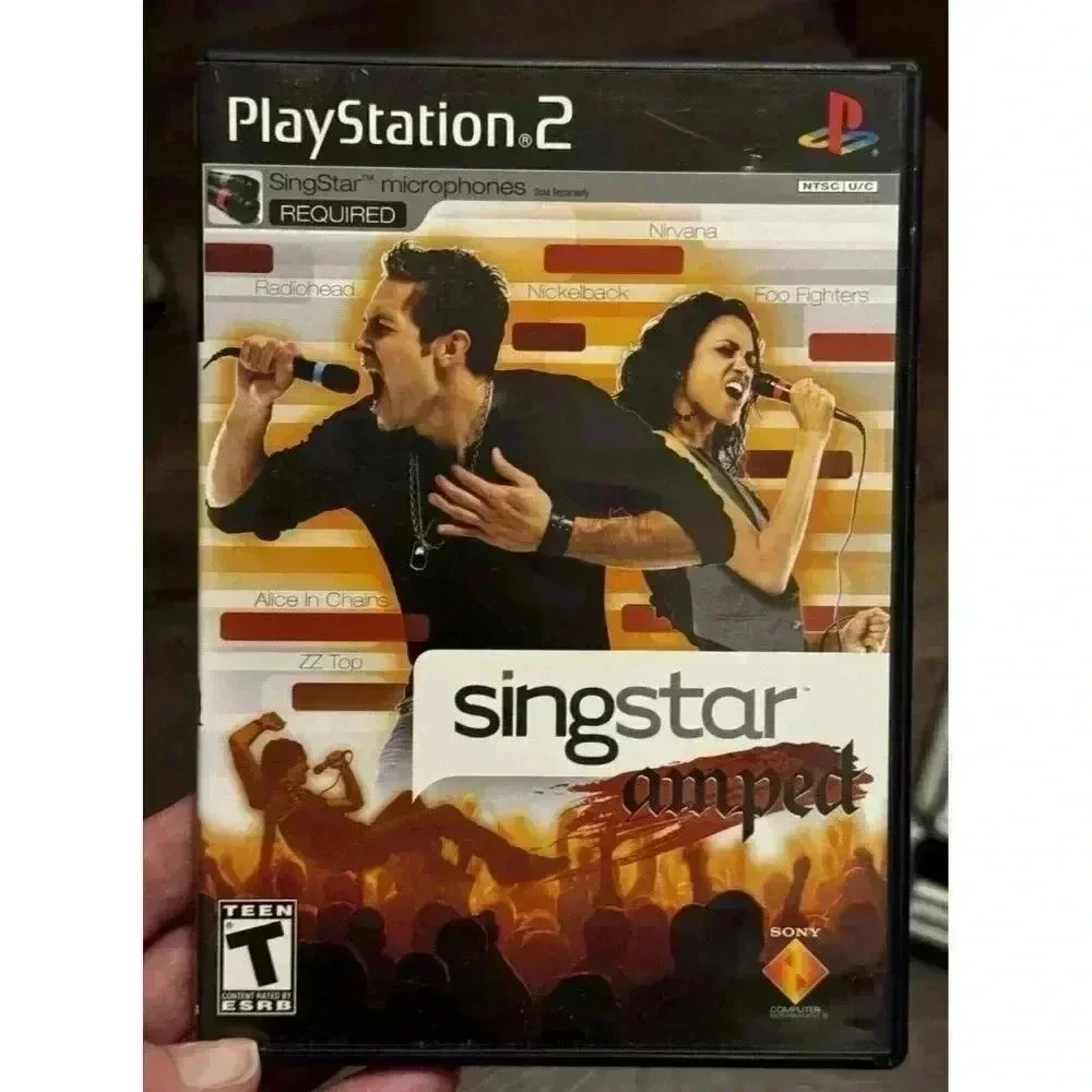 Sony PLAYSTATION 2 PS2 Lot of 3 GAMES 2 Singstar (POP +‎ Amped) and 1 Boogie